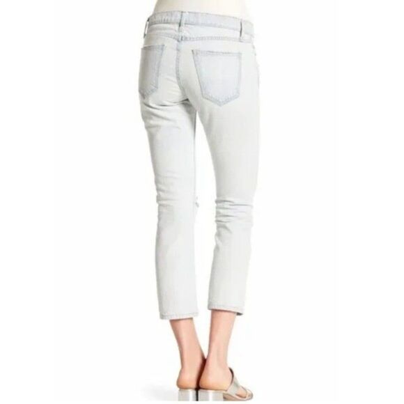 Current/Elliot The Cropped Straight Channon Destroy Light Wash Jeans Size 26 - Picture 9 of 12